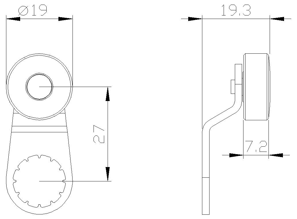 Siemens 3SE50000AA01 3SE5000-0AA01 Otočná páka pro polohový spínač otočná páka 1 ks-1