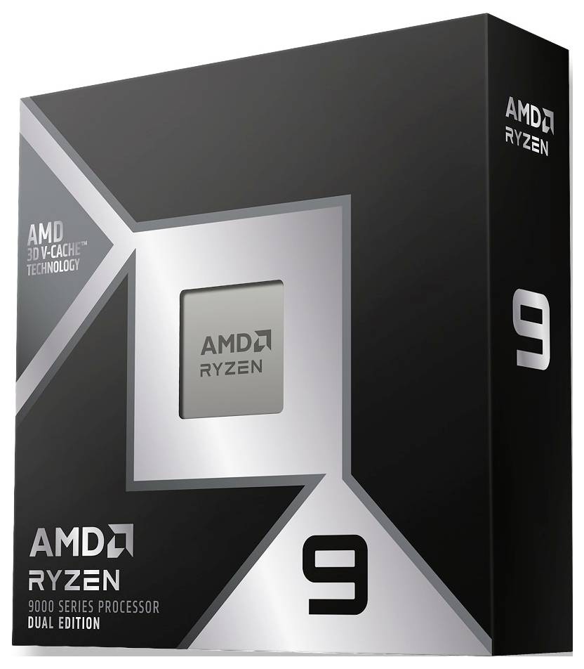 Krabice AMD Ryzen 9 9000 Series Processor Dual Edition s brandingem AMD 3D V-Cache Technology