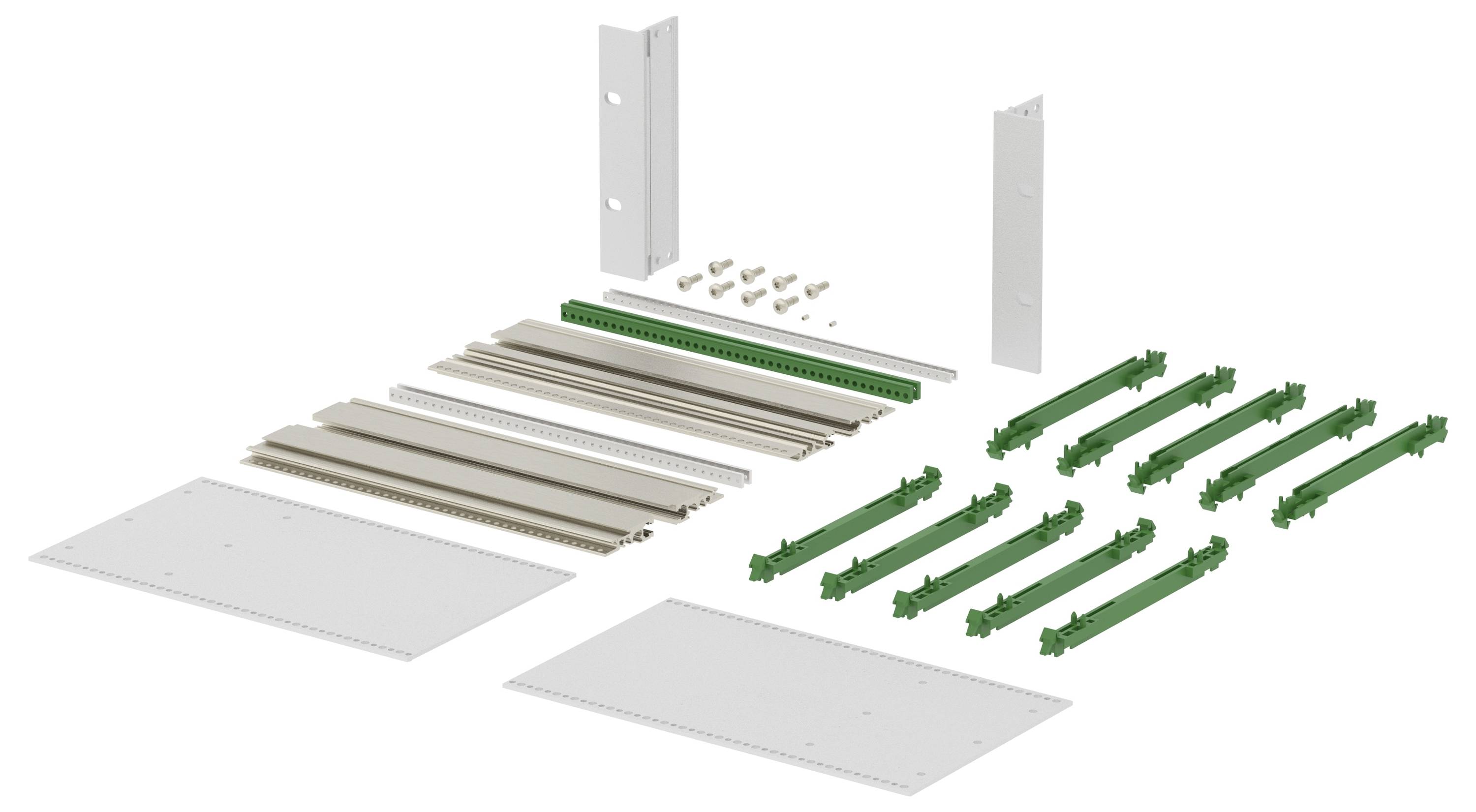 TRU COMPONENTS BGT/X 24340.PI-BN_SET racková skříň 19" 269.24 x 241.2 x 132.5 hliník hliník (přírodní) 1 ks-1