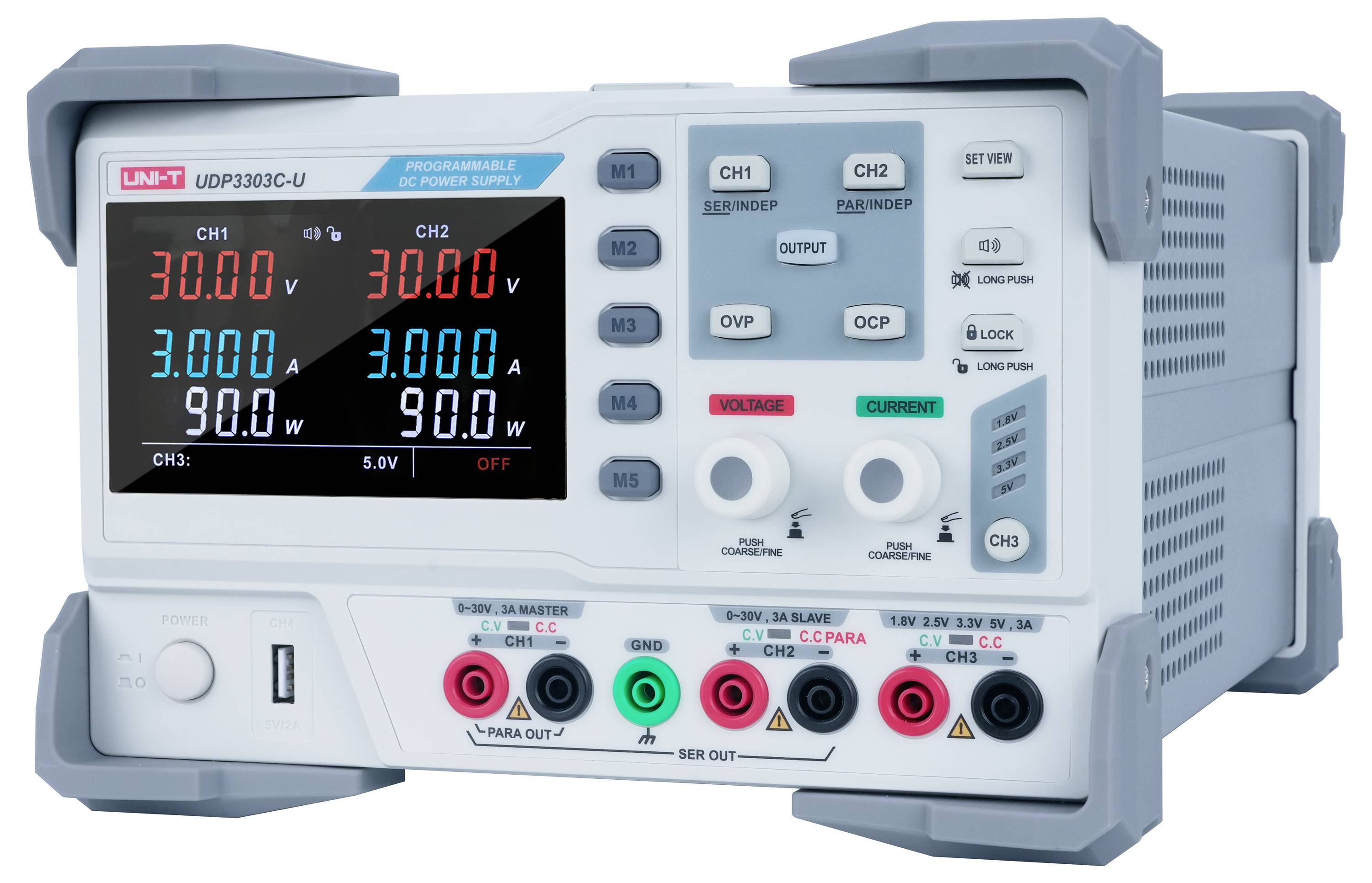 Uni-T UDP3303C-U laboratorní zdroj s nastavitelným napětím, 0 - 30 , 0 A (min.), 315 W, USB zařízení , lze programovat, -2