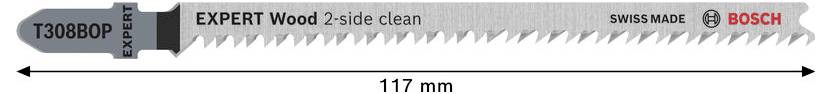 Bosch Accessories 2608902483 List přímočaré pily EXPERT Wood 2-side clean T308BOP, 2 ks 2 ks-2