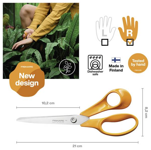 Fiskars 1075033  univerzální nůžky  praváci 210 mm oranžová