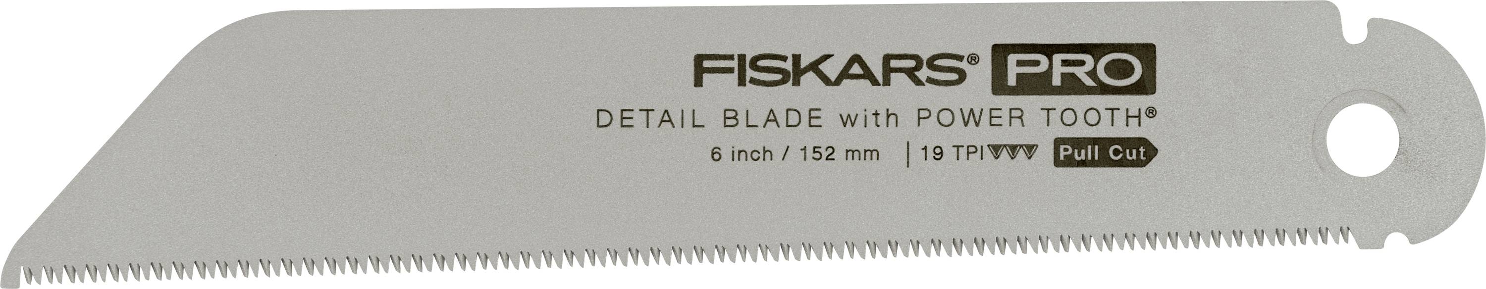 Fiskars Pro detailní pilový list s technologií Power Tooth, 6 palců (152 mm), 19 TPI, pilový list se tahem.