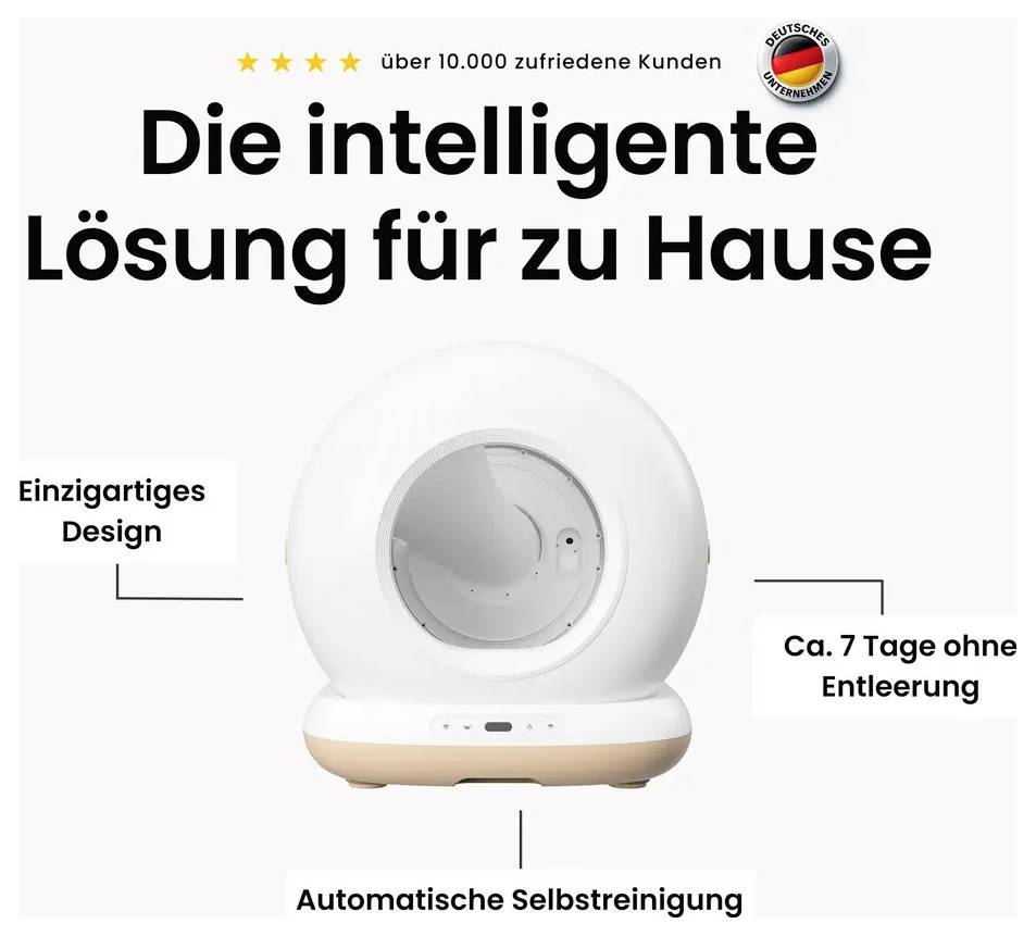 Astropet Selbstreinigende Katzentoilette Kočičí záchod bílá 1 ks-5