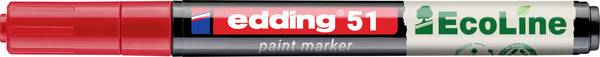 Edding 51 EcoLine 4-51-002 popisovač na laky  červená 1 mm, 2 mm