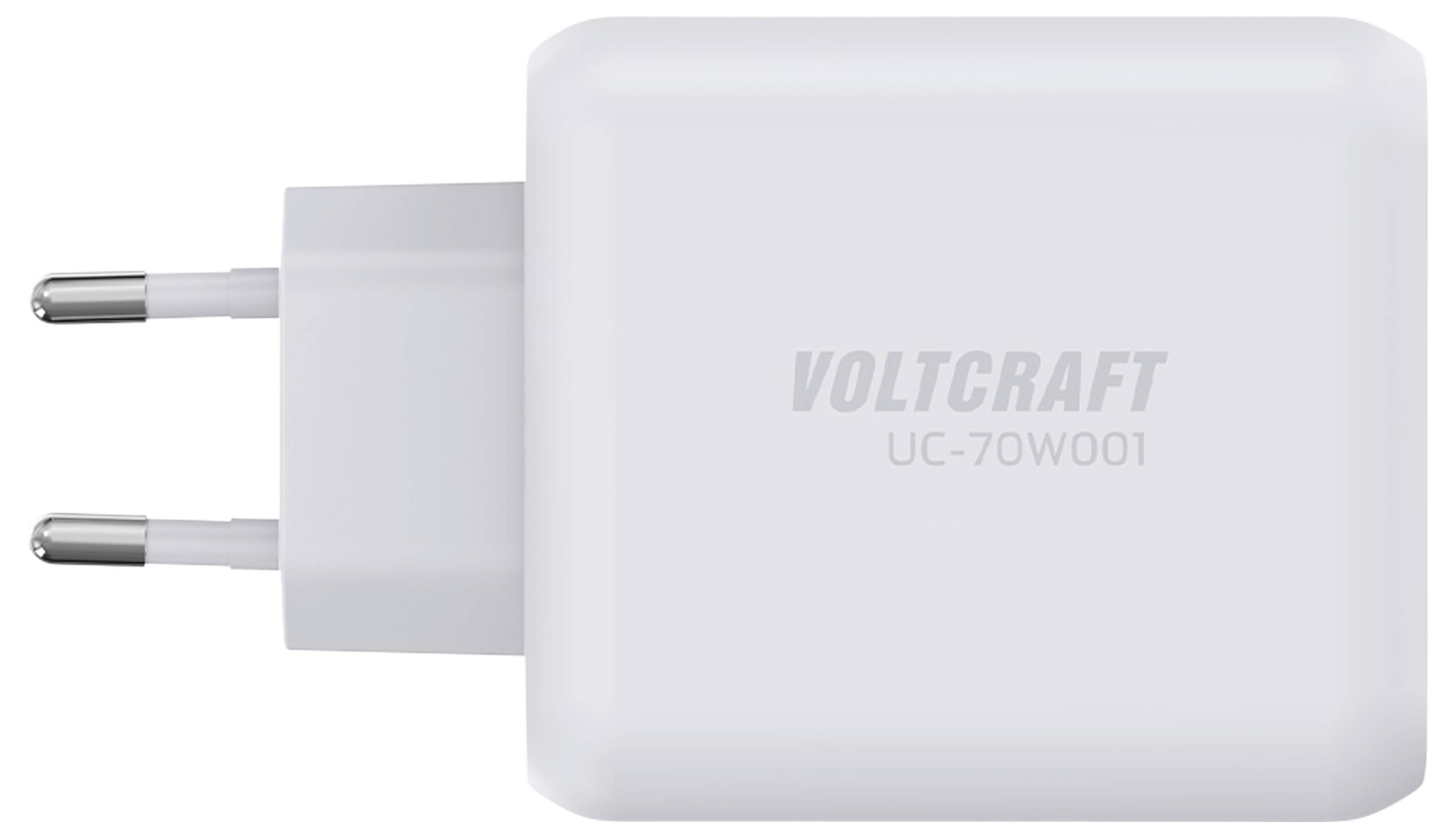 VOLTCRAFT UC-70W001 USB nabíječka, GaN, 1x USB A , 2x USB-C®, 70 W, Rychlé nabíjení, USB PD 3.2, bílá-2