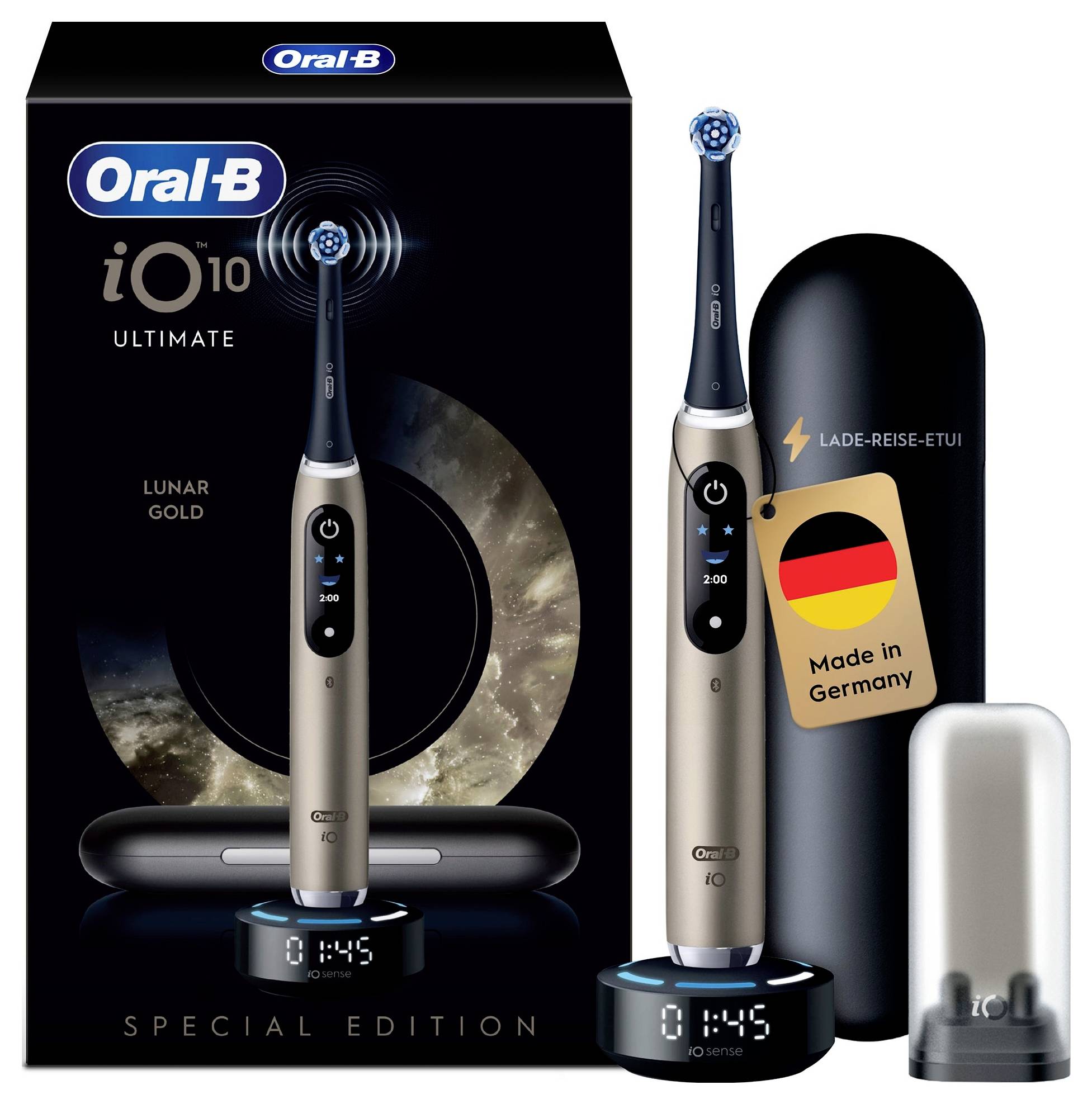 Braun Bra Oral-B iO Series 10 UltimateLunar Gold elektrický kartáček na zuby, černá, 17398125-1