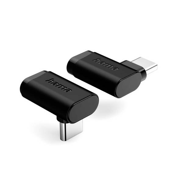 Hama USB 2.0 adaptér [1x USB-C® zásuvka - 1x USB-C® zástrčka]   90° zatočeno doleva