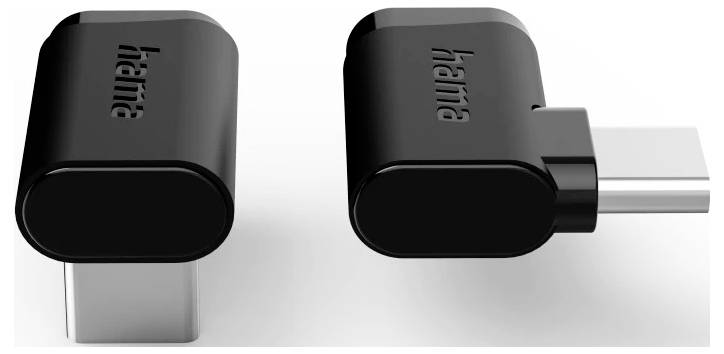 Hama USB 2.0 adaptér [1x USB-C® zásuvka - 1x USB-C® zástrčka] 90° zatočeno doleva-2