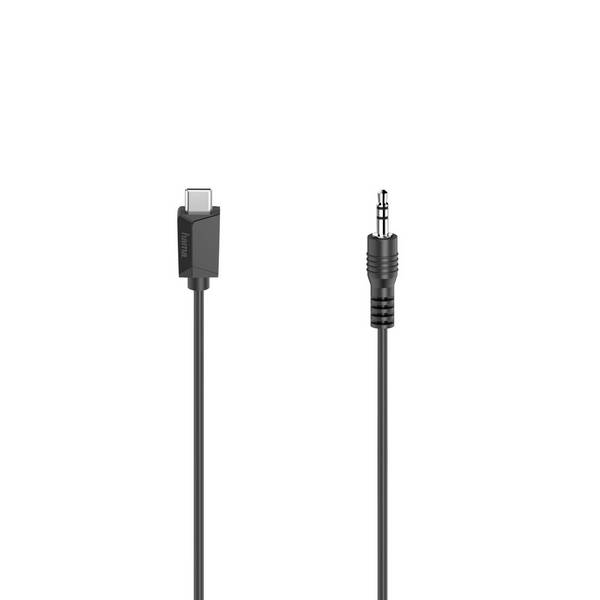 Hama USB 2.0 adaptér [1x Audio, stereo (3,5 mm jack) - 1x USB-C® zástrčka]  0.75 m flexibilní provedení