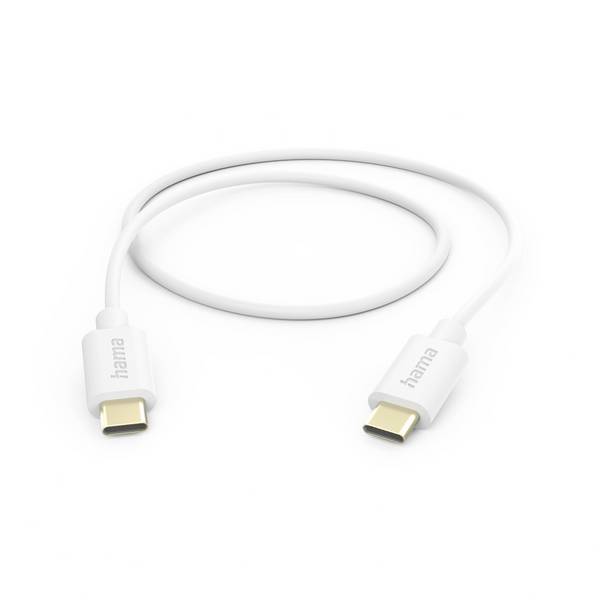 Hama Nabíjecí kabel USB  USB 2.0 USB-C ® zástrčka 1 m bílá Pozlacený 00201590