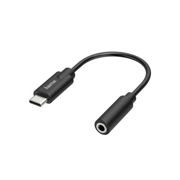 Hama USB 2.0 adaptér [1x USB-C® zástrčka - 1x jack zásuvka 3,5 mm]   flexibilní provedení
