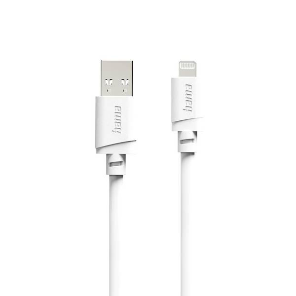 Hama Nabíjecí kabel USB  USB 2.0 Apple Lightning konektor, USB-A zástrčka 3 m bílá  00201802