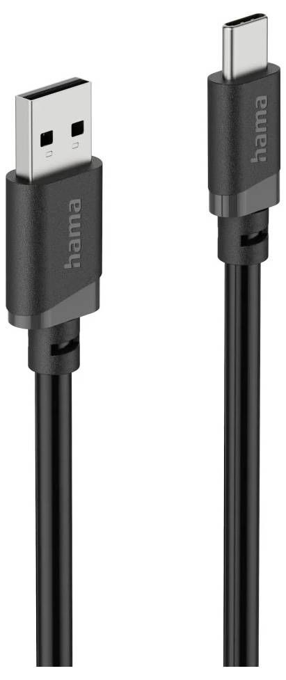 Hama Nabíjecí kabel USB USB 2.0 USB-A zástrčka, USB-C ® zástrčka 3 m černá 00201814-1