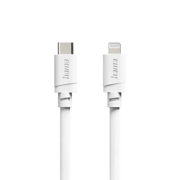 Hama Nabíjecí kabel USB  USB 2.0 USB-C ® zástrčka, Apple Lightning konektor 2 m bílá  00201816
