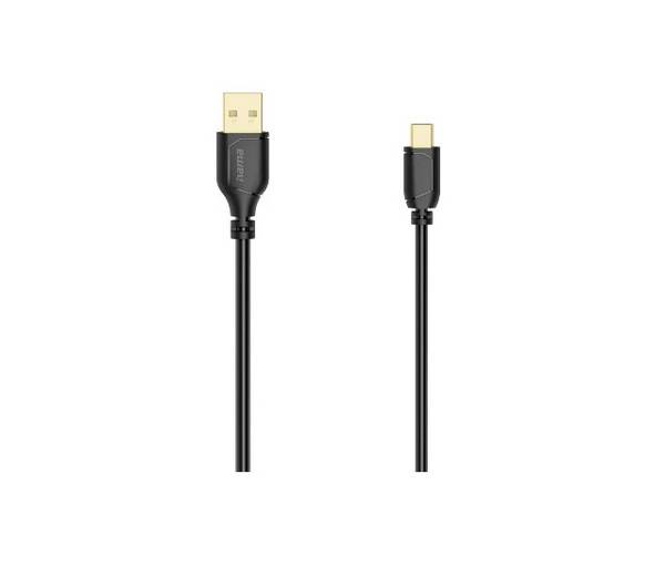 Hama USB kabel USB 2.0 USB-A zástrčka, USB Mini-B zástrčka 0.75 m černá 00074262
