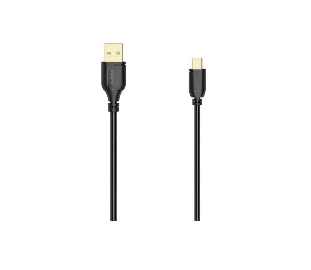 Hama USB kabel USB 2.0 USB-A zástrčka, USB Mini-B zástrčka 0.75 m černá 00074262-0