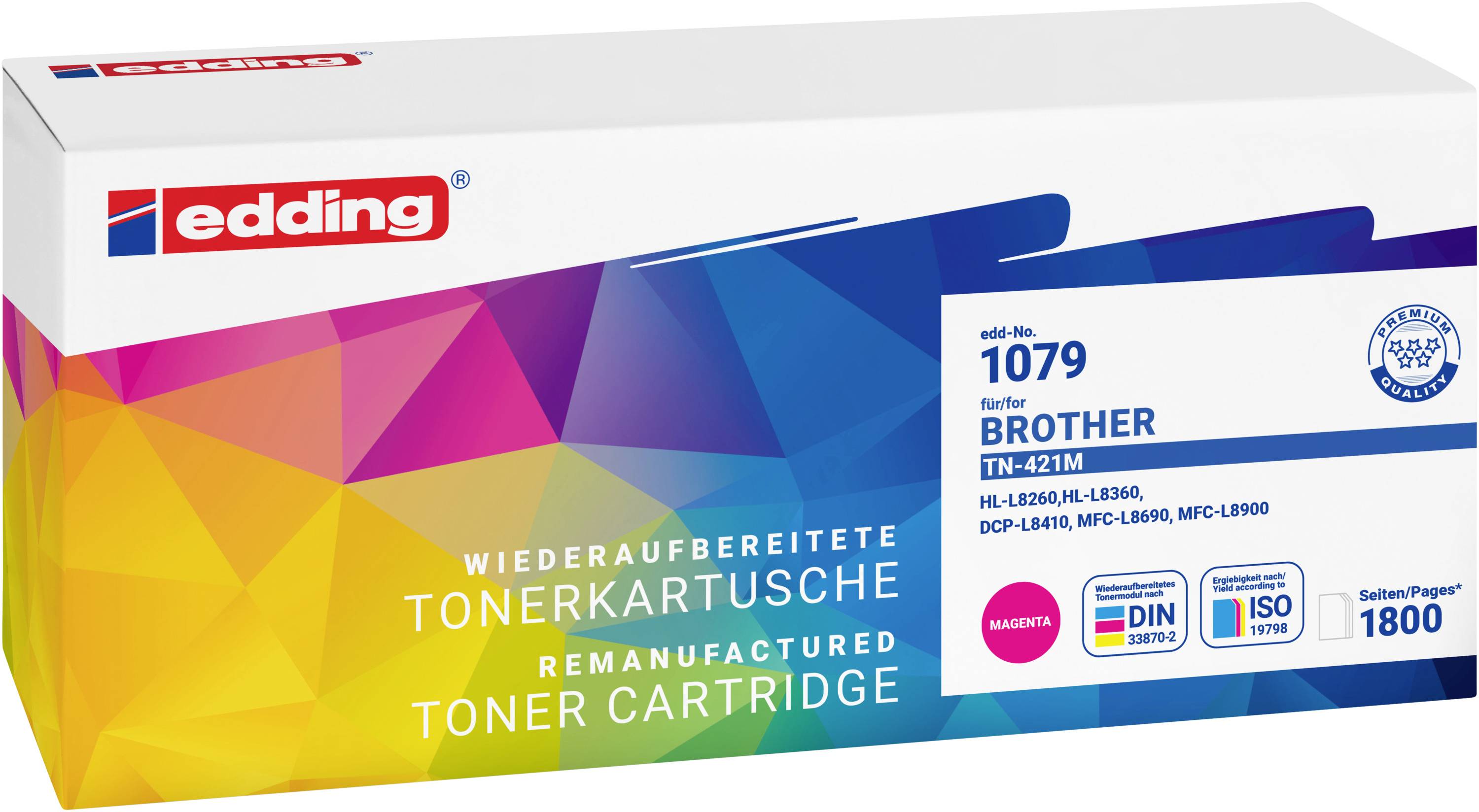 Edding Toner náhradní Brother TN-421M kompatibilní purppurová 1800 Seiten EDD-1079 18-1079-0