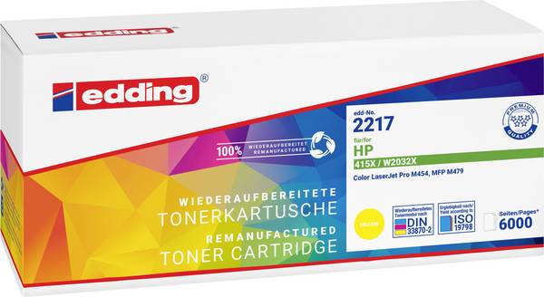 Edding Toner náhradní HP 415X (W2023X) kompatibilní  žlutá 6000 Seiten EDD-2217 18-2217