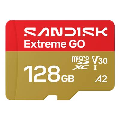 SanDisk Extreme GO 128GB microSD karta označena V30, U3 a A2