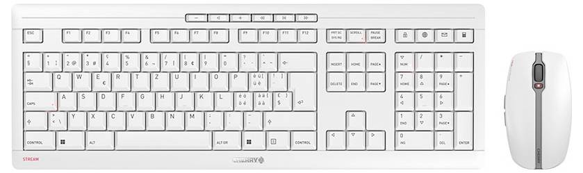 CHERRY STREAM DESKTOP RECHARGE 8560 / CH / GREY bezdrátový sada klávesnice a myše německá, QWERTZ šedá-1