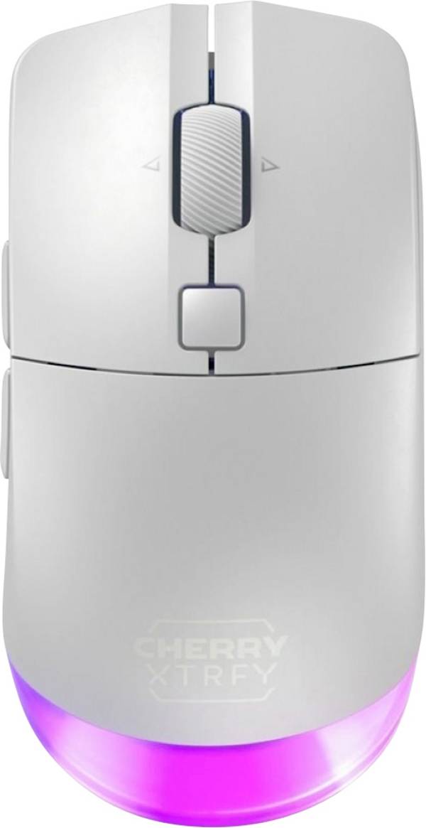 Cherry XTRFY M50 White Wireless Mouse optická myš, přenos bezdrátový, Bluetooth®, 5 tlačítko, 12000 dpi, bílá
