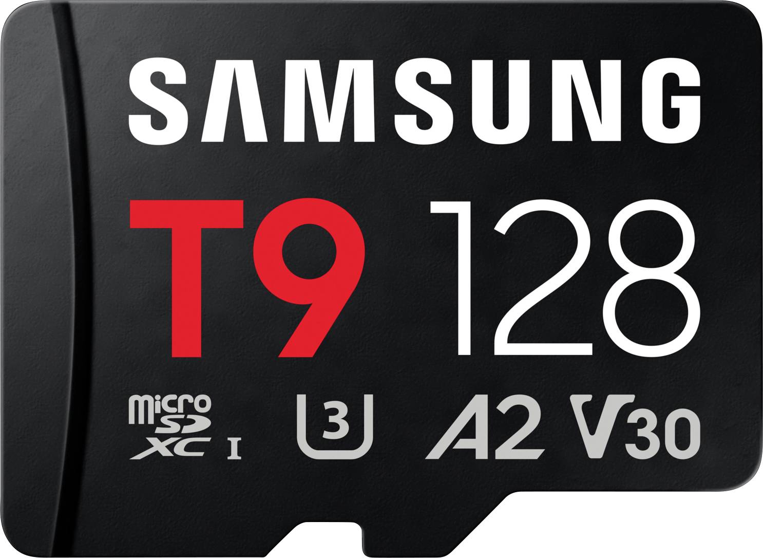 Samsung T9 128 GB microSD karta s rychlostními třídami U3, A2 a V30.