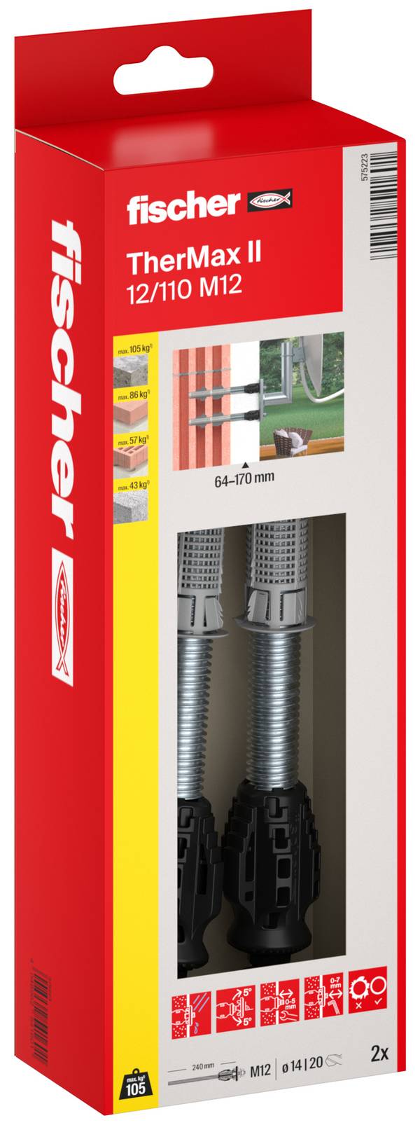 Fischer 575223 systém pro distanční montáže (d) 240 mm pozinkované 2 ks