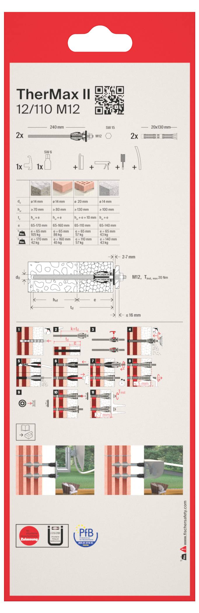 Fischer 575223 systém pro distanční montáže (d) 240 mm pozinkované 2 ks-18