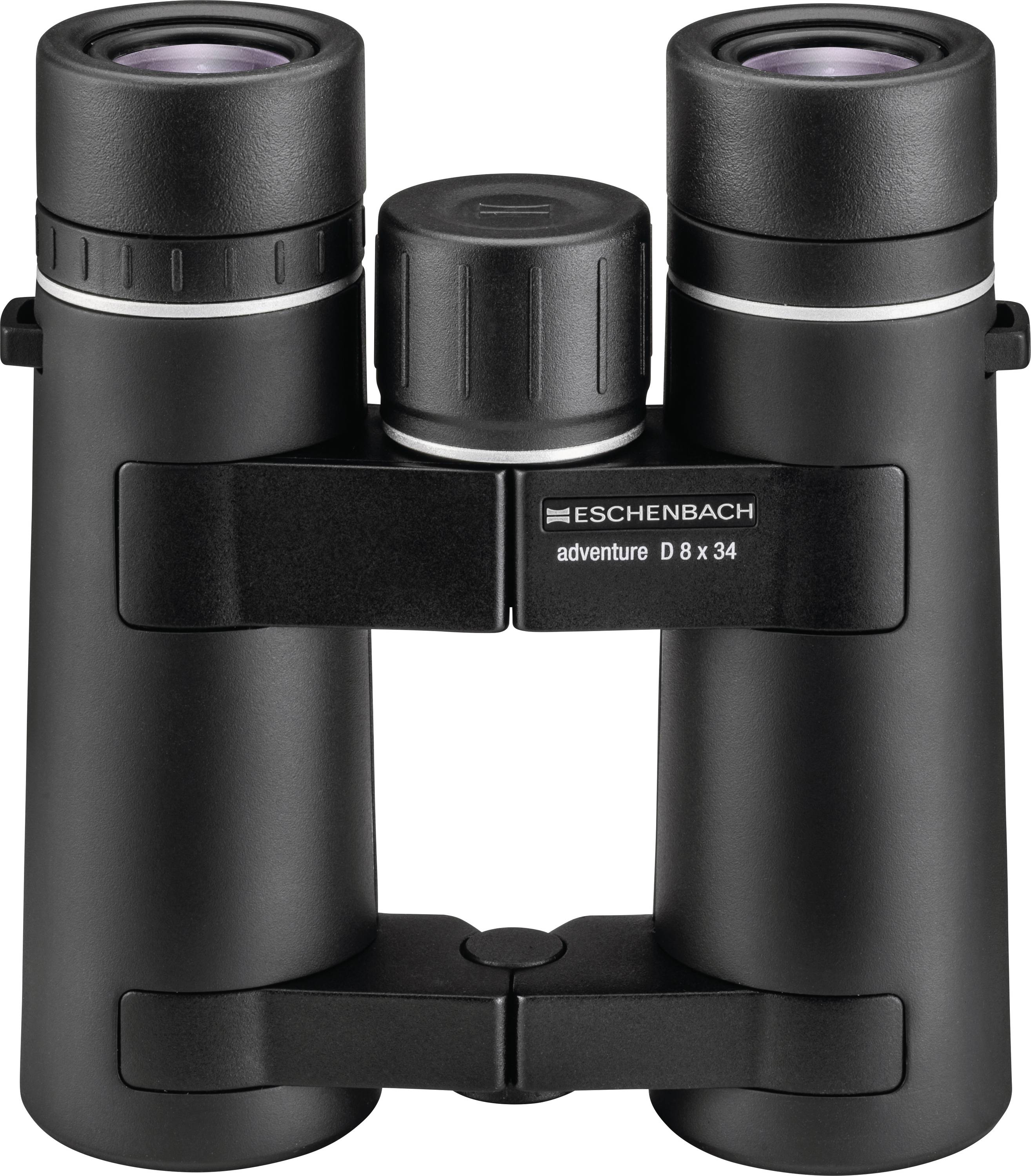 Dalekohled Black Eschenbach Adventure D 8x34 zobrazený v přední poloze na bílém pozadí.