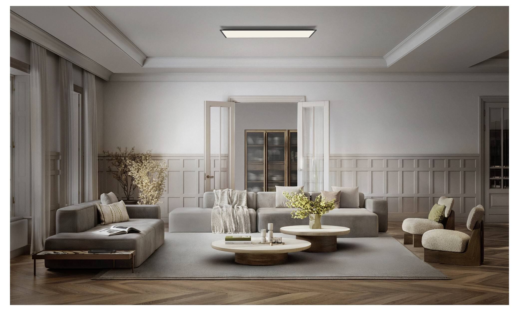OSRAM Essentials Panel 1000x250mm 24W 840 Black 4058075854734 LED panel 24 W studená bílá černá-5