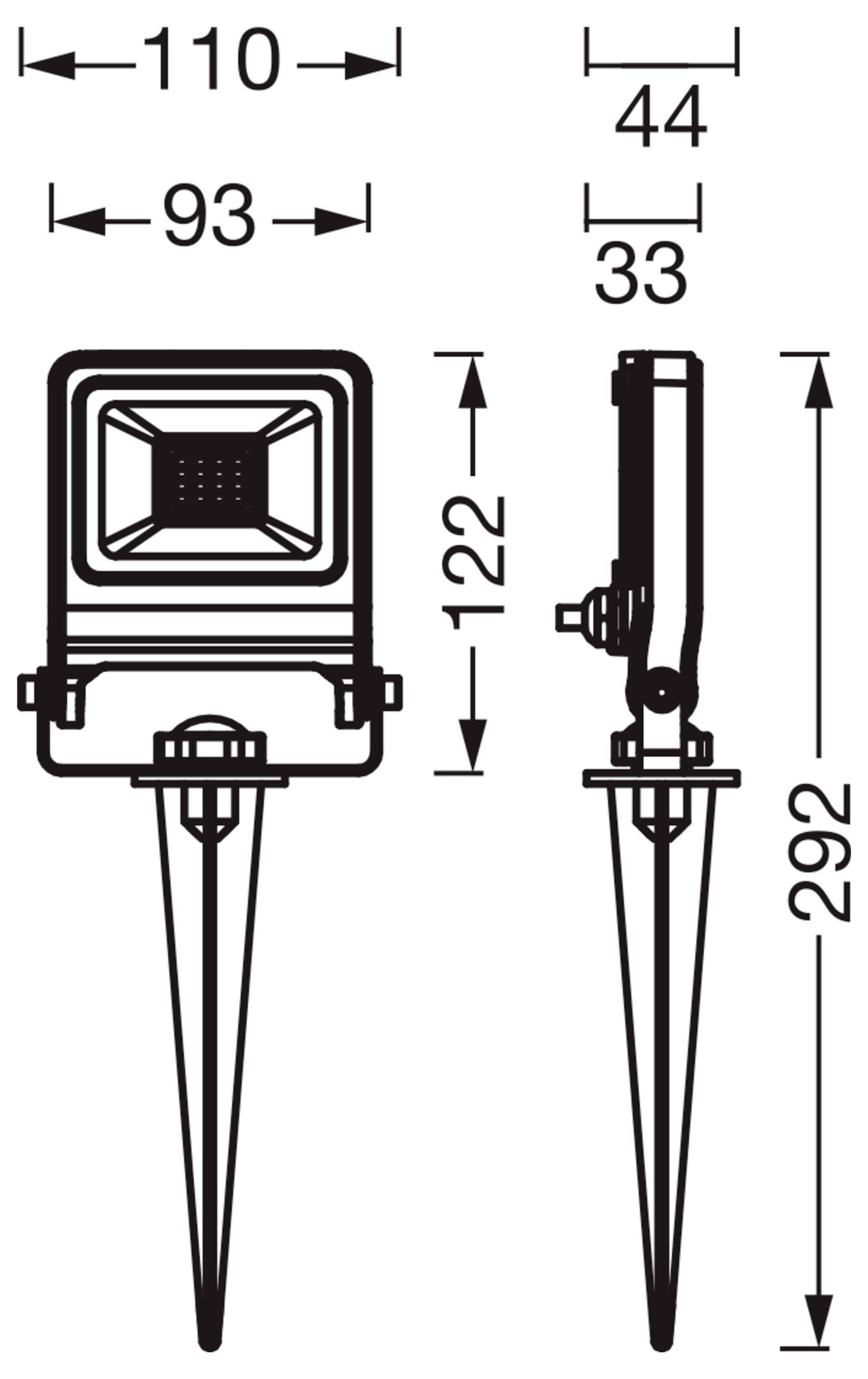 OSRAM 4099854585838 ENDURA® Garden Flood Spike 10W 3000K LED zahradní reflektor LED modul pevně vestavěné LED 10 W tmavě-2