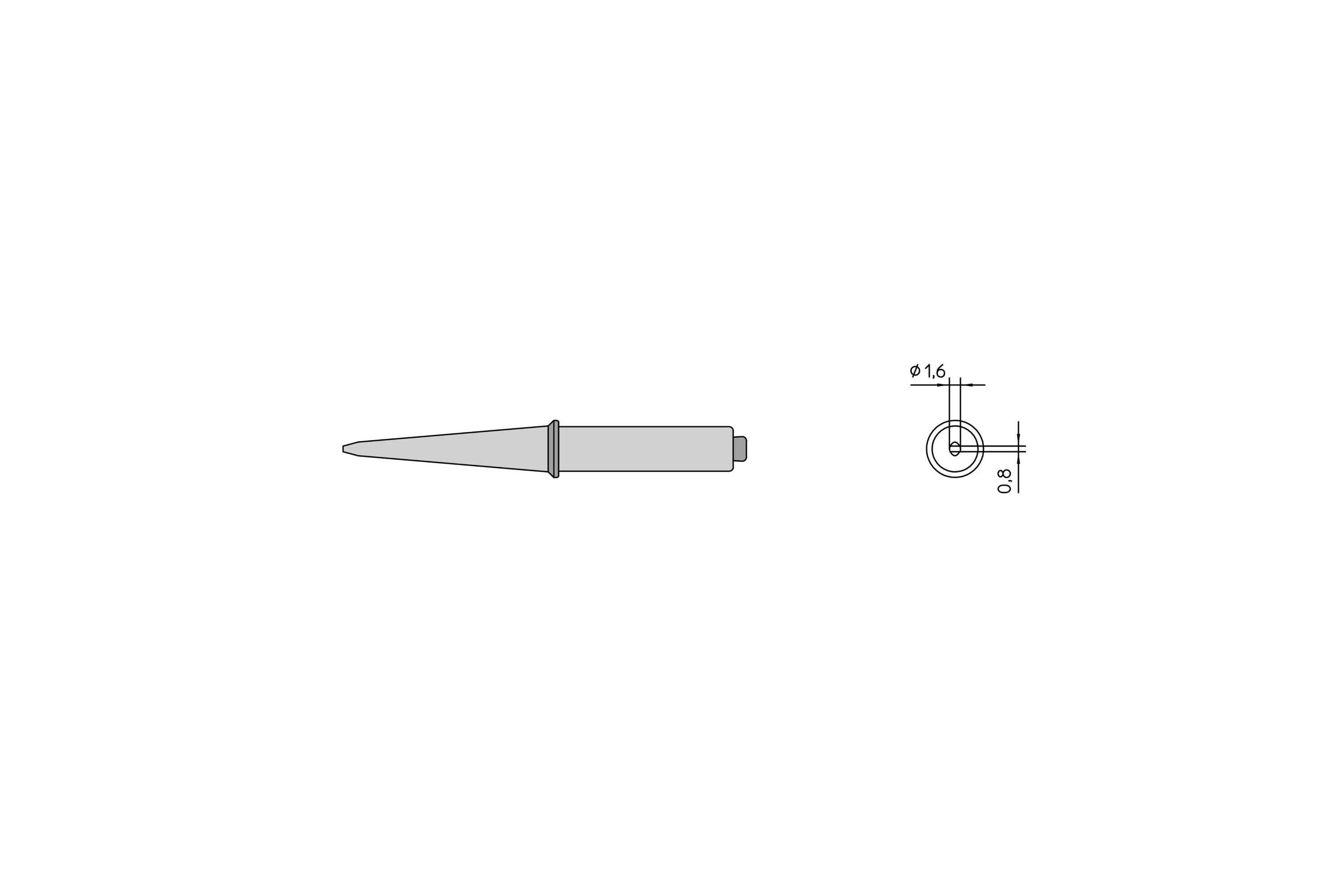 Weller CT5B8 LÖTSPITZE 2,4MM VERP. pájecí hrot dlátový Velikost hrotů 2.4 mm Obsah 1 ks-0