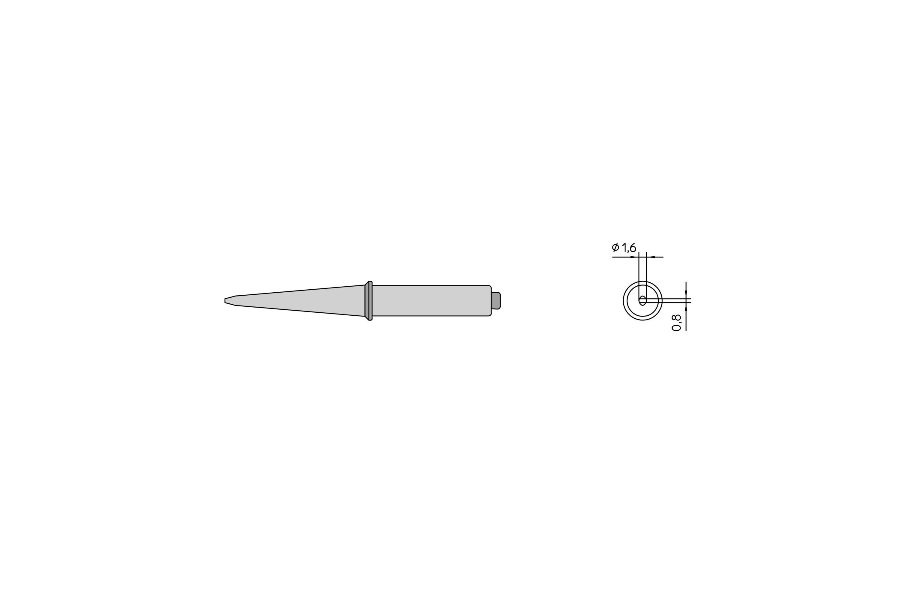 Weller CT5D8 LÖTSPITZE 5,0MM VERP. pájecí hrot dlátový Obsah 1 ks-0