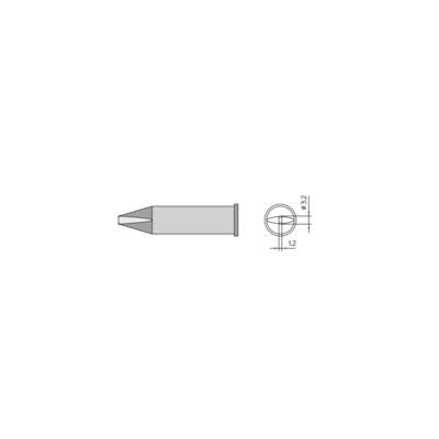 Weller XHT C MEISSELSPITZE 3,2X1,2 VERP. pájecí hrot dlátový Velikost hrotů 3.2 mm Délka hrotů 48 mm Obsah 1 ks-0