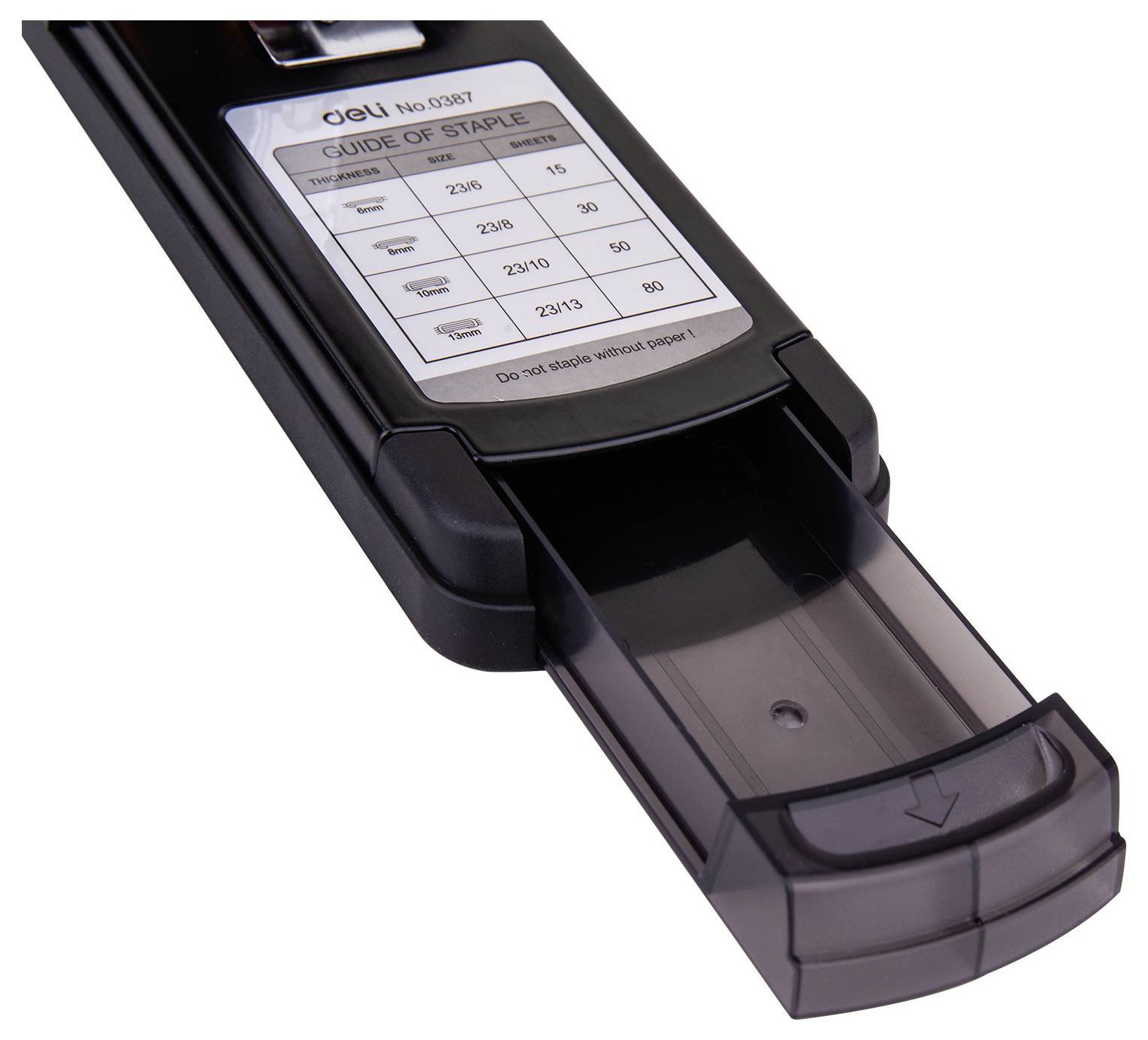 DELI blková sešívačka D393290 černá 1 ks-5