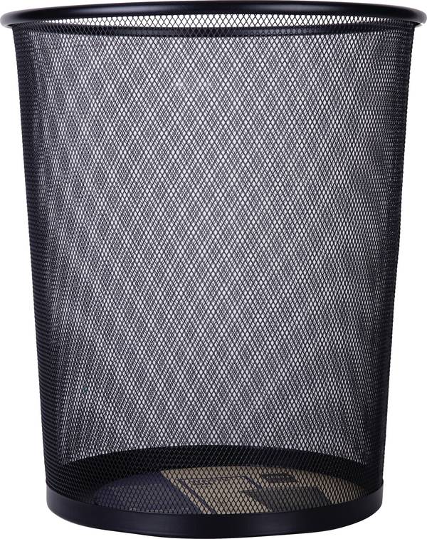 DELI E9189 D951490 odpadkový koš, 18 l, kov, (Ø x v) 29.5 cm x 34 cm, černá, 1 ks