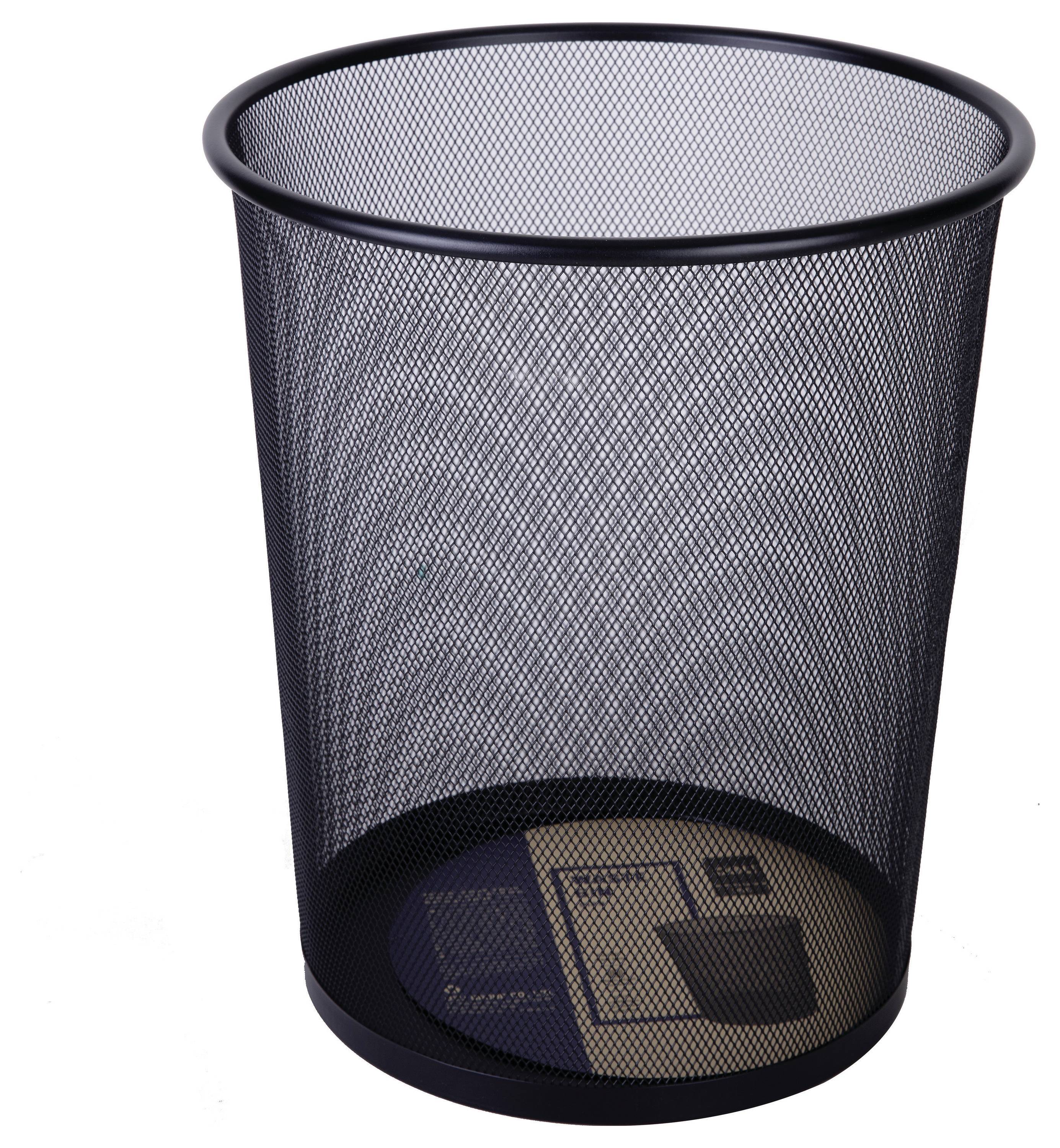 DELI E9189 D951490 odpadkový koš, 18 l, kov, (Ø x v) 29.5 cm x 34 cm, černá, 1 ks-1