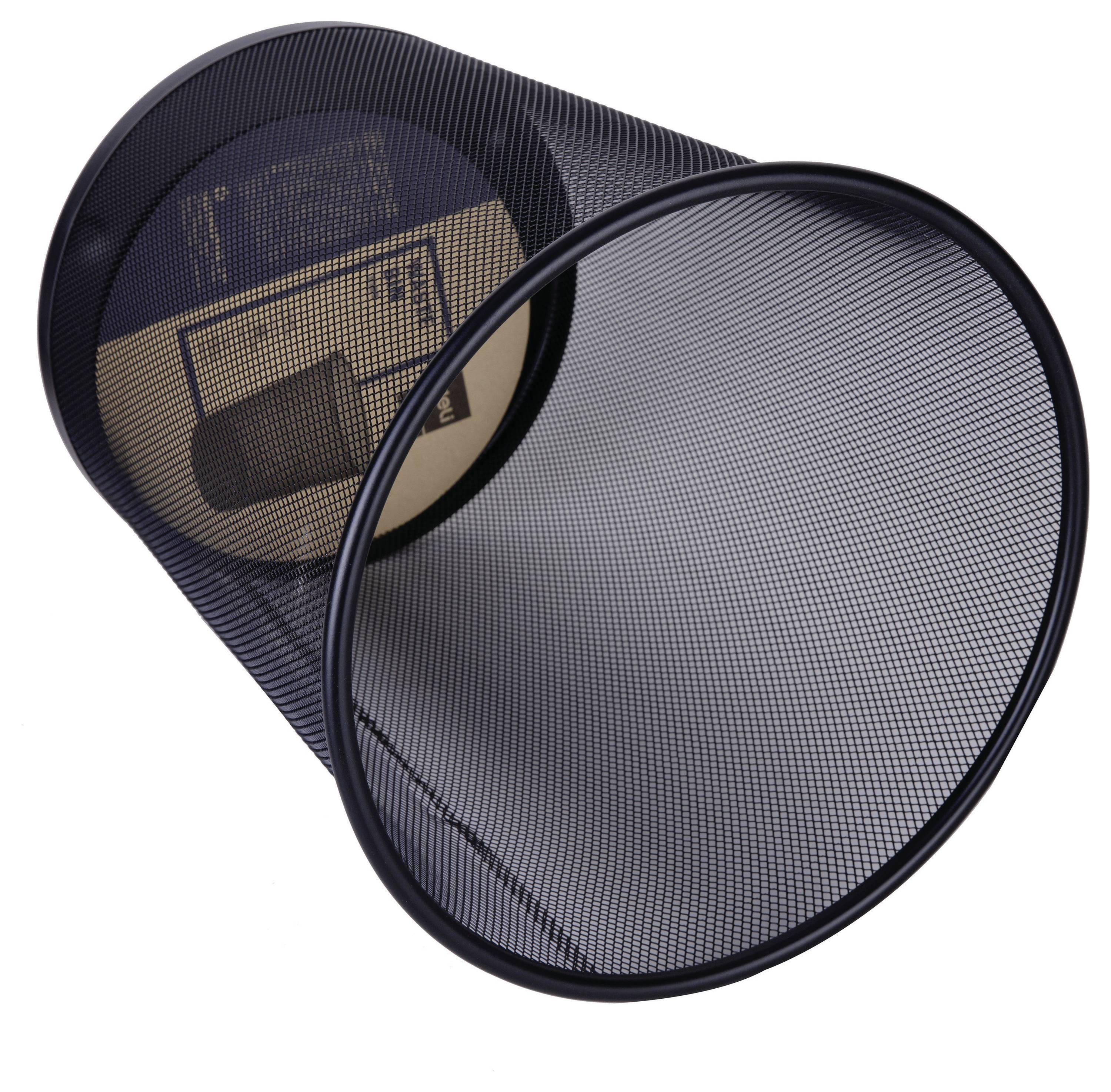 DELI E9189 D951490 odpadkový koš, 18 l, kov, (Ø x v) 29.5 cm x 34 cm, černá, 1 ks-2