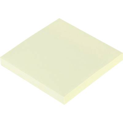 Světle žlutá 3D čtvercová dlaždice zobrazená v perspektivě na bílém pozadí.