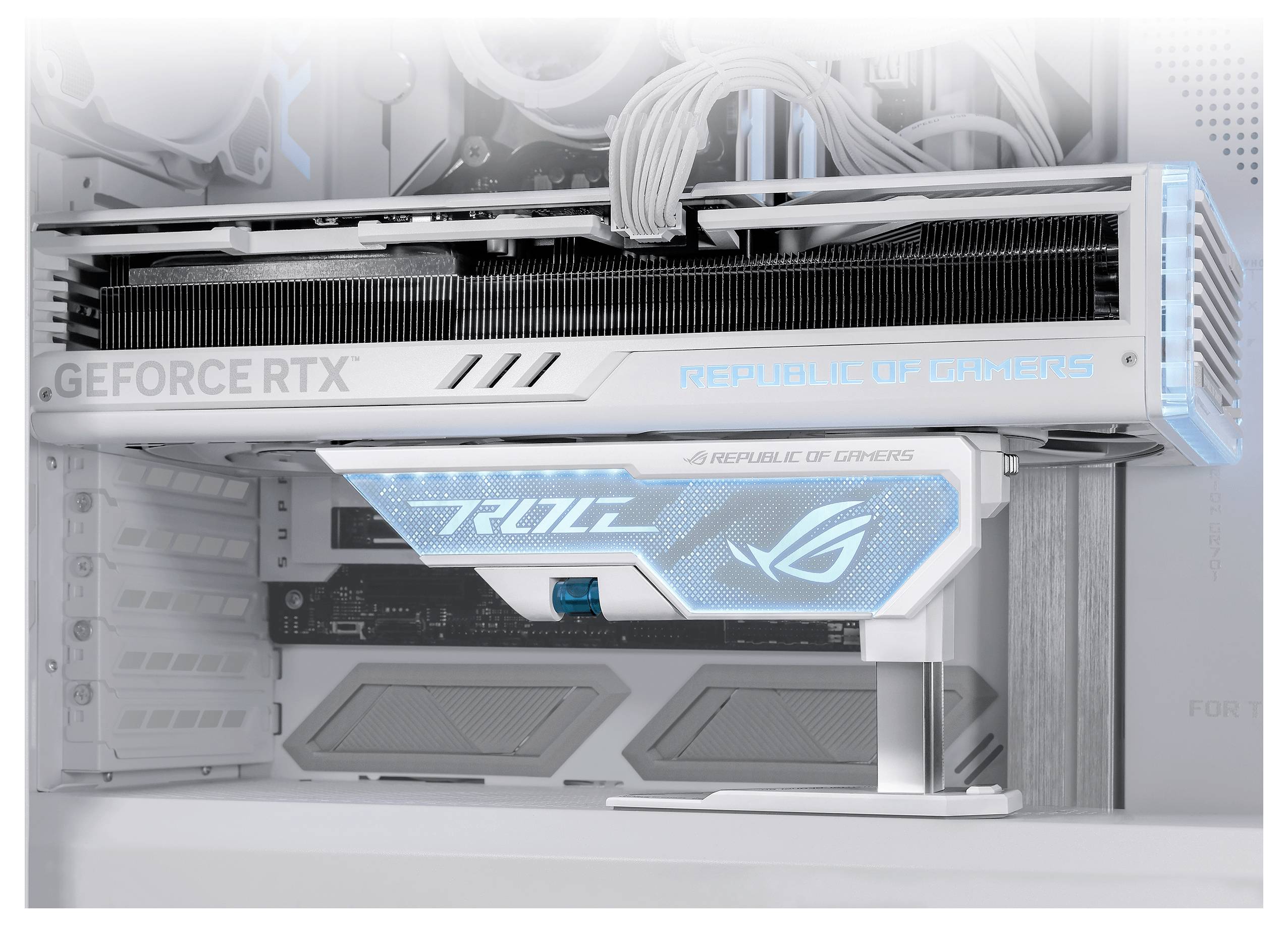 Asus XH01 ROG HERCULX GRAPHICS CARD HOLDER WH držák grafické karty bílá-9