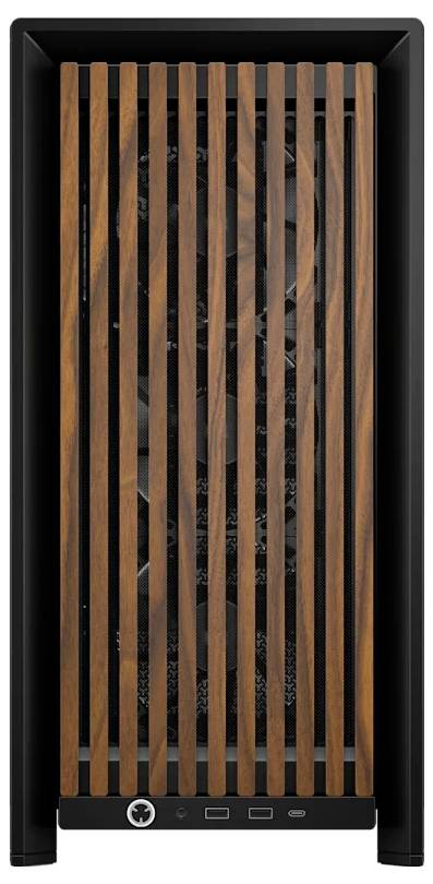 Corsair FRAME 4000D RS, Black/Walnut midi tower PC skříň černá, dřevo-1