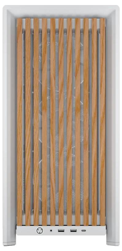 Corsair FRAME 4000D RS, White/Oak midi tower PC skříň dřevo, bílá-1
