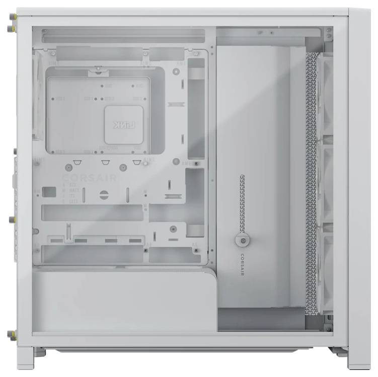 Corsair FRAME 4000D RS, White/Oak midi tower PC skříň dřevo, bílá-2