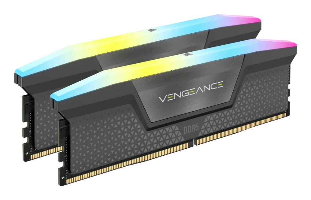 Corsair VENGEANCE RGB DDR5 6000MT/s 16GB - GREY Sada RAM pro PC DDR5 16 GB 2 x 8 GB 288pin DIMM CL36 CMH16GX5M2E6000Z36-0