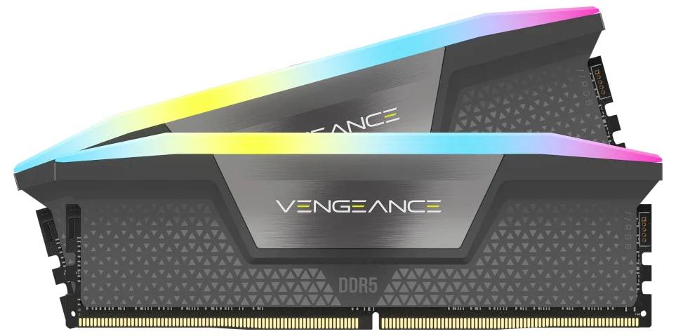 Corsair VENGEANCE RGB DDR5 6000MT/s 16GB - GREY Sada RAM pro PC DDR5 16 GB 2 x 8 GB 288pin DIMM CL36 CMH16GX5M2E6000Z36-1