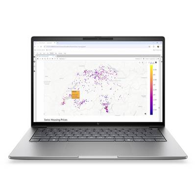 HP notebook 35.6 cm (14 palec) 2.5K 386H 48 GB RAM 1 TB SSD německá, QWERTZ Intel Intel grafika stříbrná DK3A2ET-0