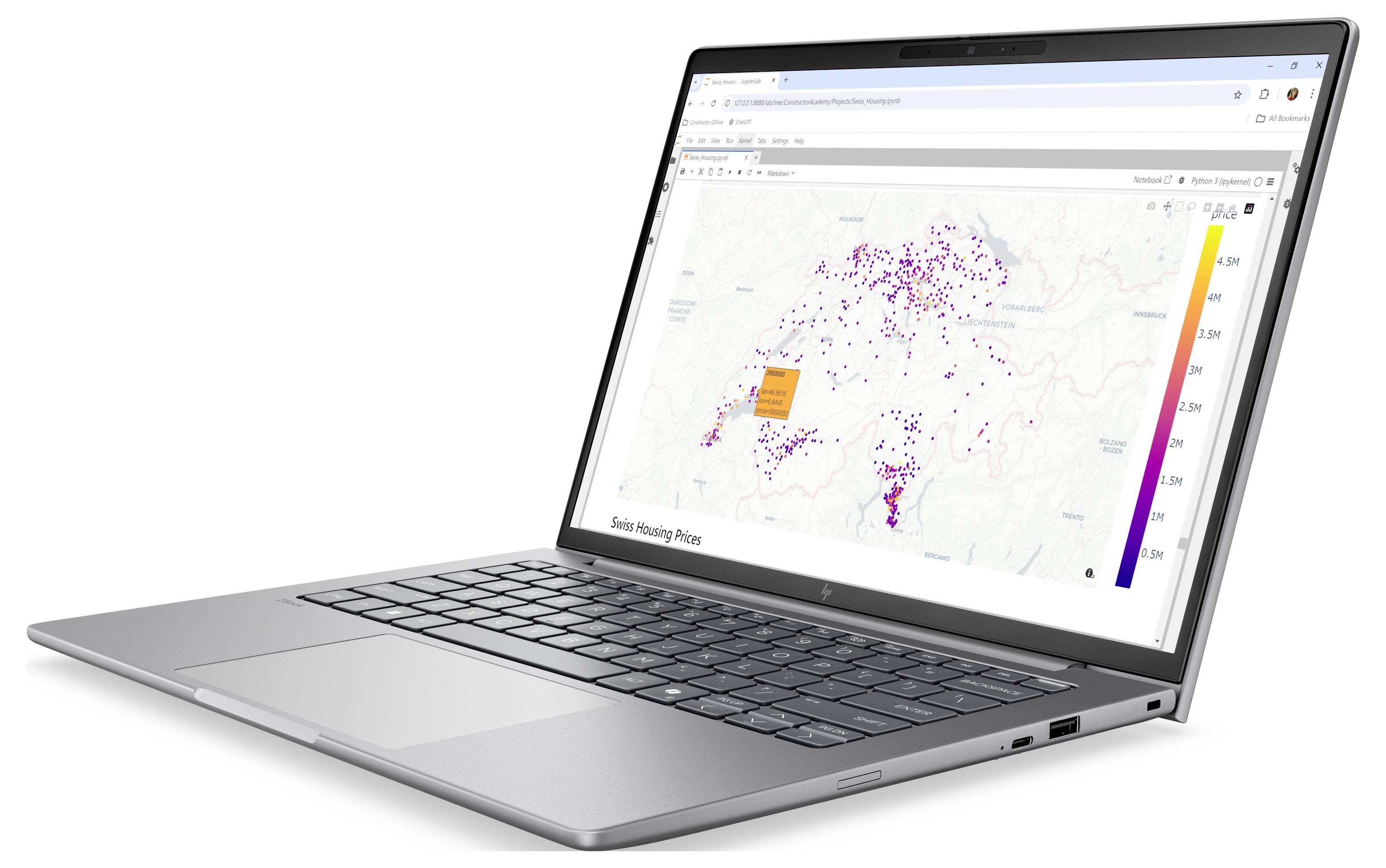 HP notebook 35.6 cm (14 palec) WUXGA 356H 6 GB RAM 1 TB SSD německá, QWERTZ Intel Intel grafika GDDR7 stříbrná DK4Z6ET-6