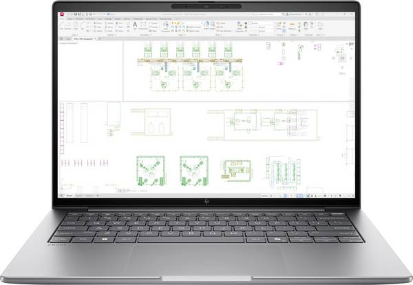 HP notebook   35.6 cm (14 palec) 2.5K  356H 6 GB RAM  2 TB SSD německá, QWERTZ Intel Intel grafika    GDDR7 stříbrná  DM4X7ET