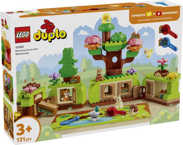 10480 LEGO® DUPLO® Lesní zvěř; hus s hrací matkou, Igel, kachny, veverky, zajíc, pták a liška